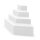TrendStone Ecktreppe SMARAGD 118 x 118 cm | H 128 cm 4-stufig für Beckentiefe 150cm | Polystyrol | Kunststoffbeschichtung